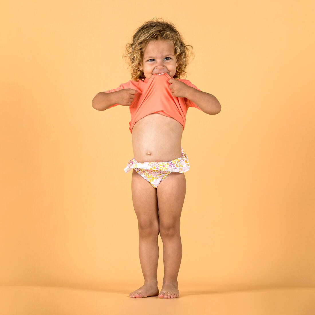 Bas de maillot de bain  bébé corail