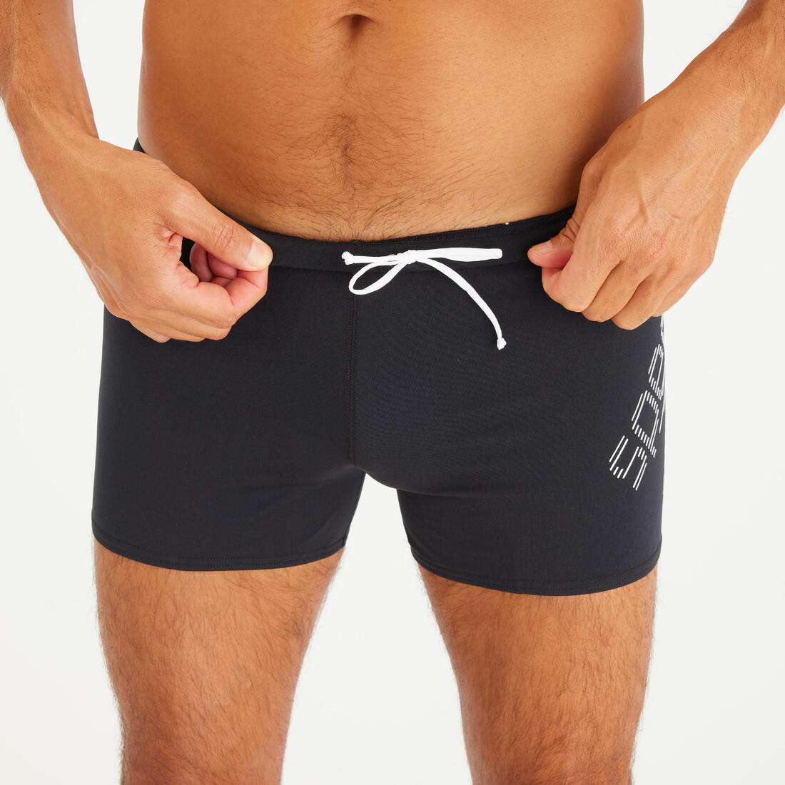Maillot de bain boxer homme - Speedo logo noir blanc