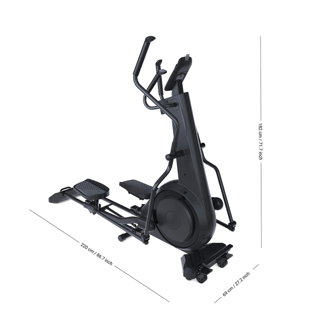 Elliptique roue avant 700 pliable, auto-alimenté et connecté