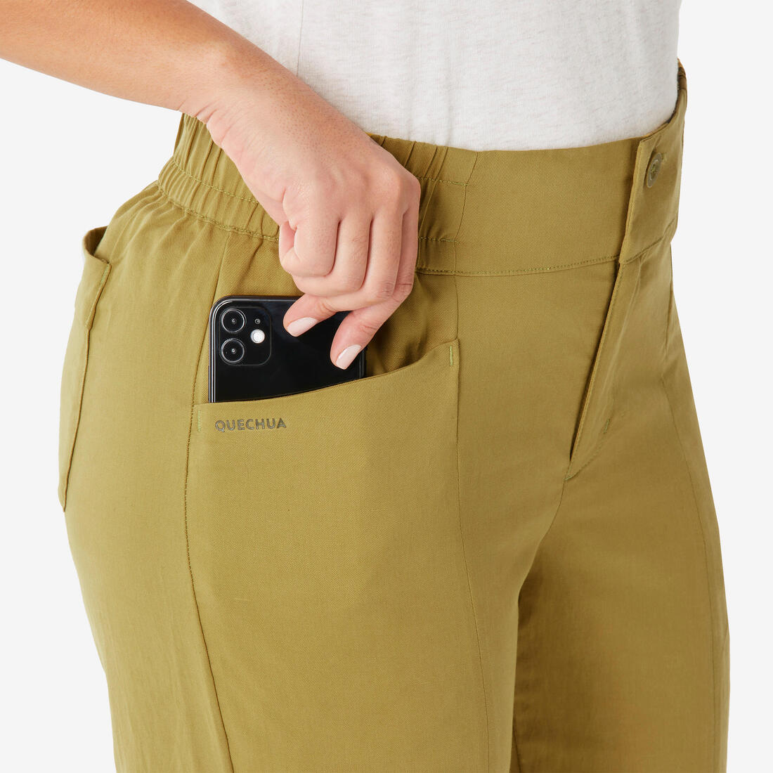 Pantalon en lin de randonnée - NH500 FEMME