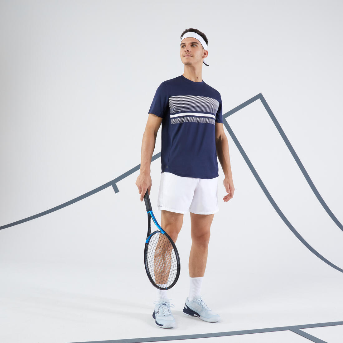 T-Shirt de tennis manches courtes homme - Essential blanc