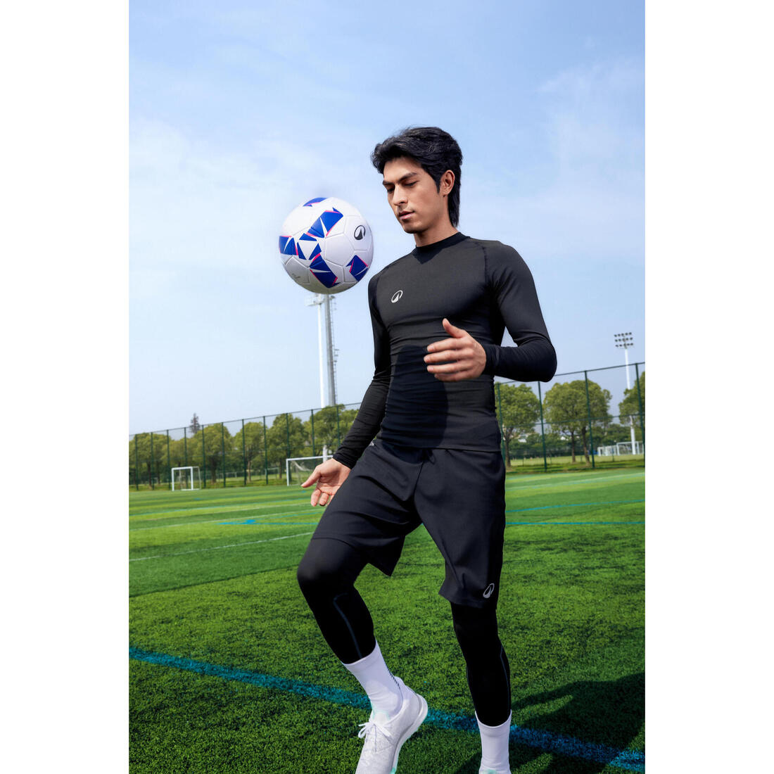 Collant de foot thermique mixte Keepconfort 100 noir
