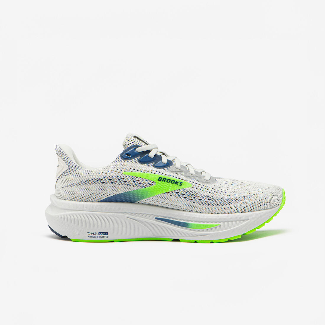 Chaussure de running Homme, Brooks Ghost 17 gris et vert