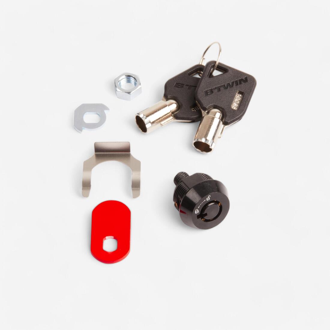 BARILLET + CLES RONDES POUR BATTERIE EXTERNE ROCKRIDER/RIVERSIDE