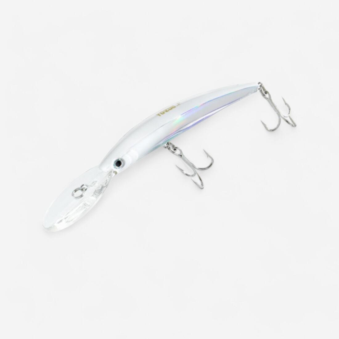 Leurre Crystal deep diver 110 blanc pêche à la traine