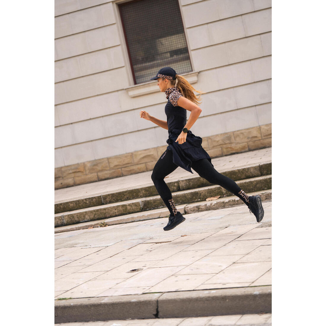 Legging running & trail femme - kiprun run 900 light noir
