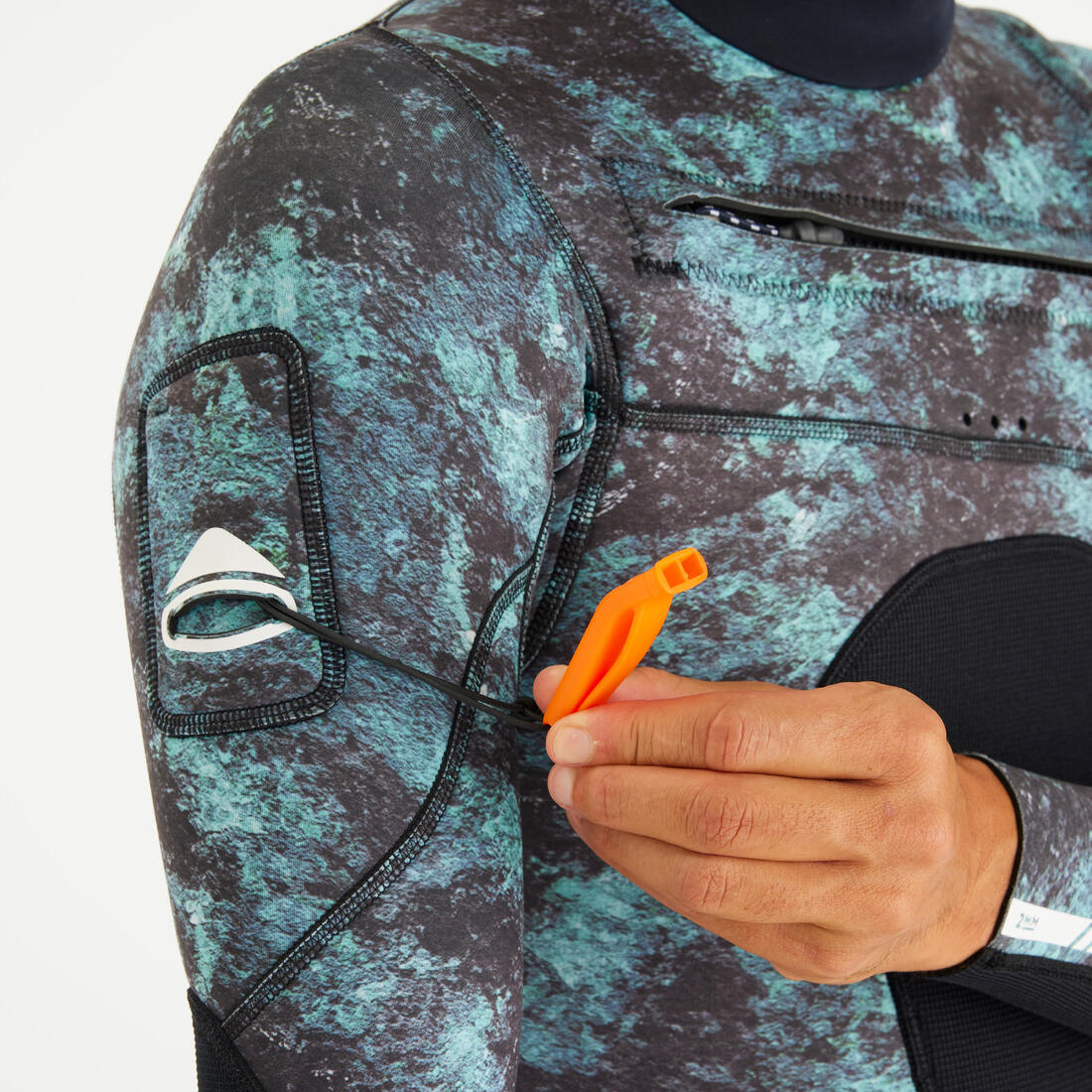 Shorty chasse sous-marine néoprène 2.5mm homme - SPF 900  manches longues camo