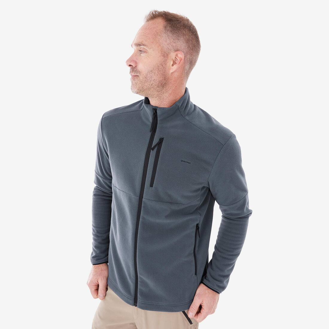 Polaire de randonnée montagne homme, MH500 full zip