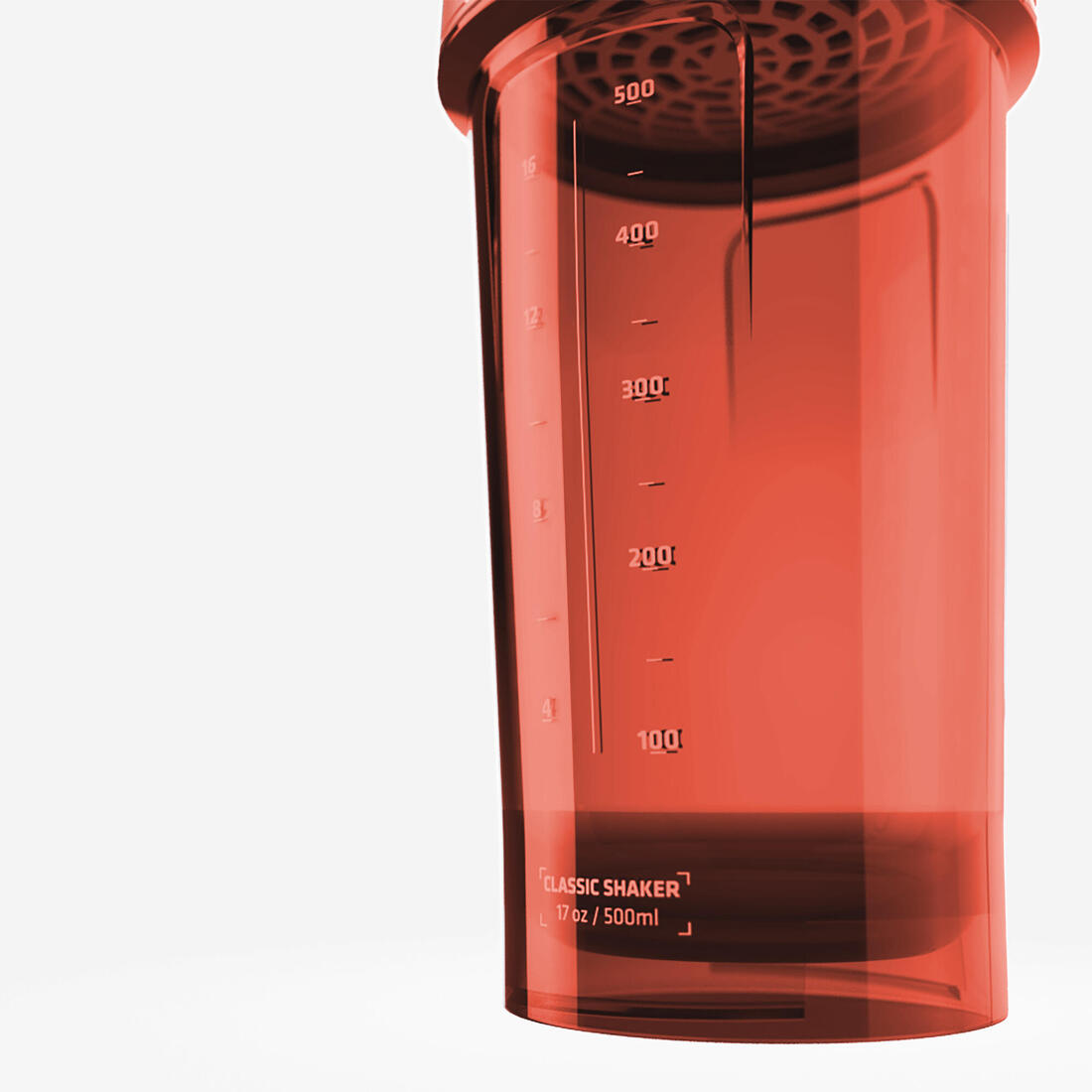 Classic shaker rouge corail avec tamis 500ml