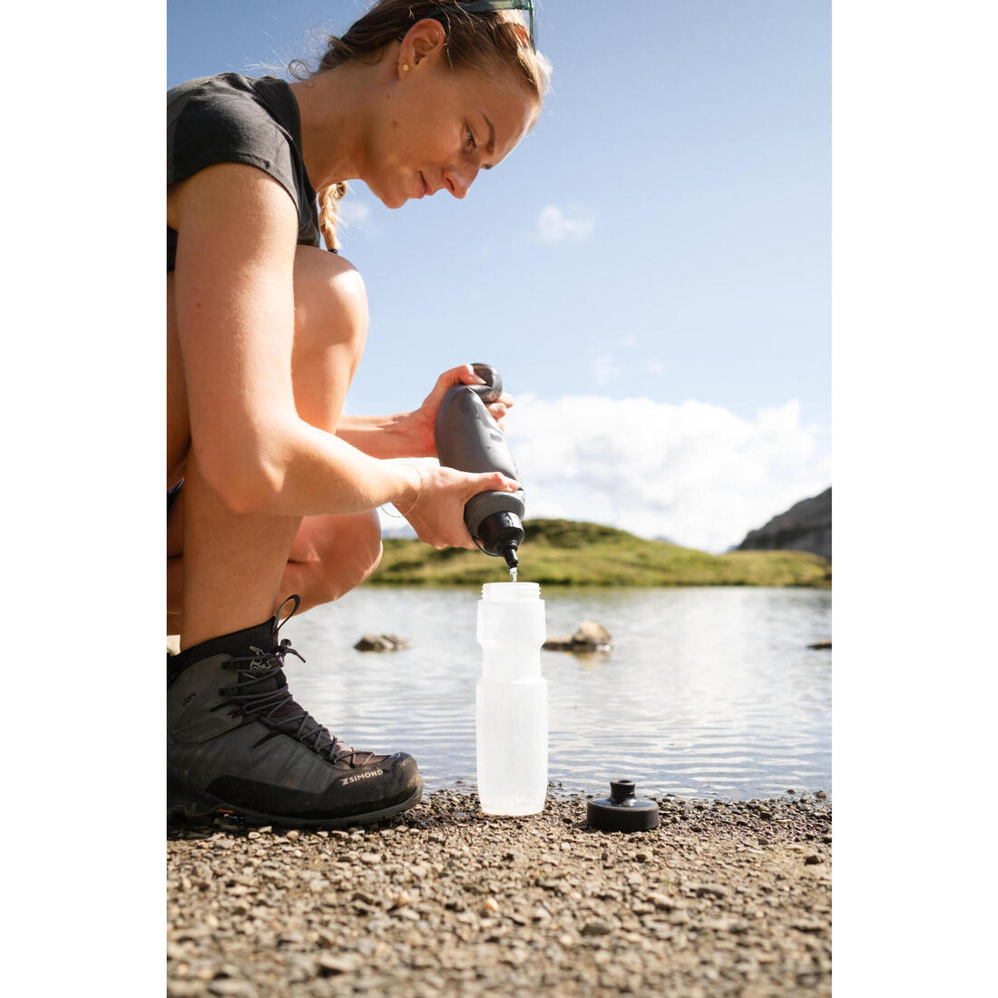 Gourde filtrante souple et compressible - 1 litre