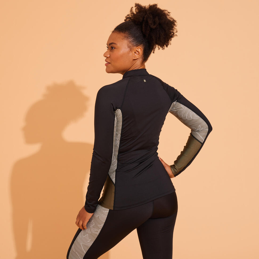 Tee shirt zippé manches longes femme aquagym aquabike lia