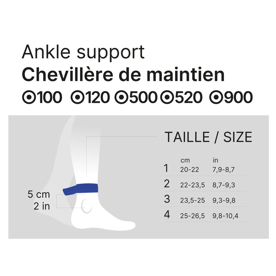 Chevillière de maintien droit ou gauche avec pads en mousse niveau 1