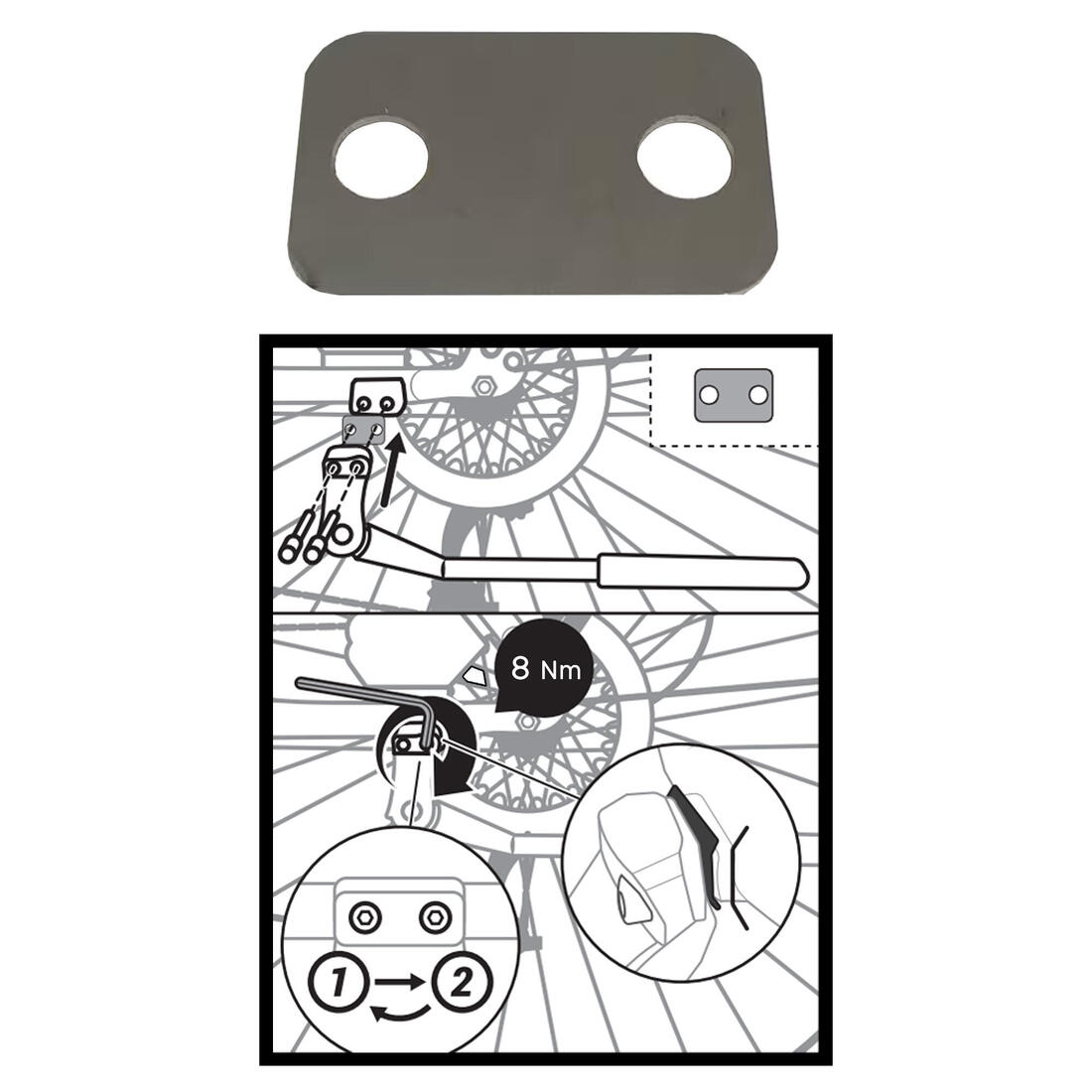 BÉQUILLE PLAQUE KING EVO / MOOI M5 / M6