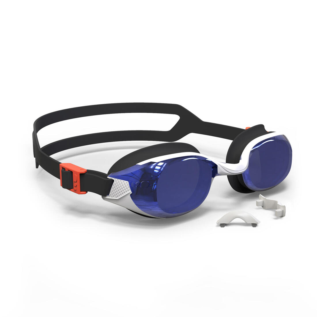 Lunettes de natation Taille Unique - Bfit blanches verres miroirs