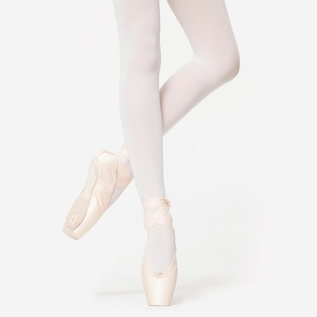 Pointes de danse avec semelles souples débutante, beige