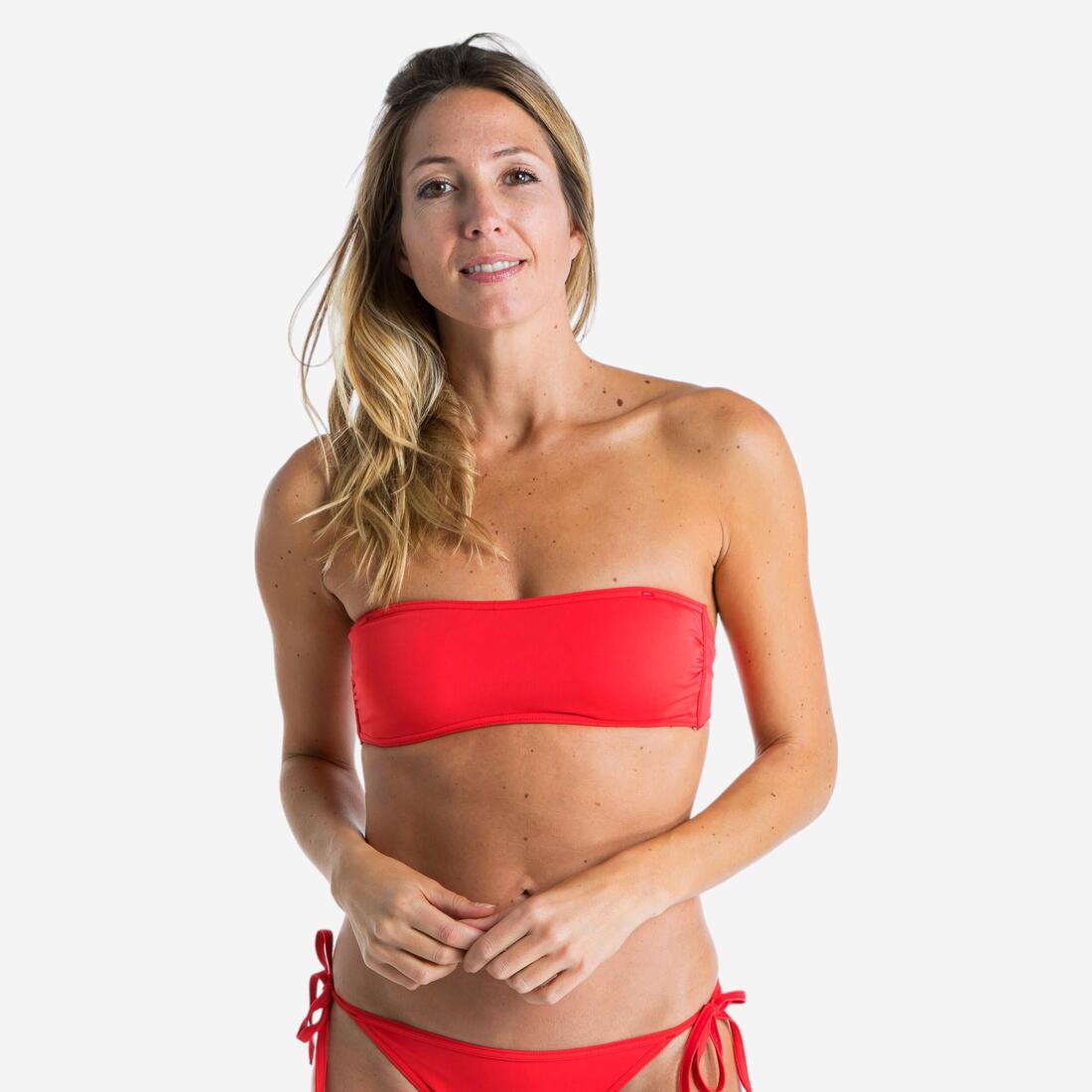 Haut de maillot de bain bandeau LAURA GRAPHITI avec coques amovibles