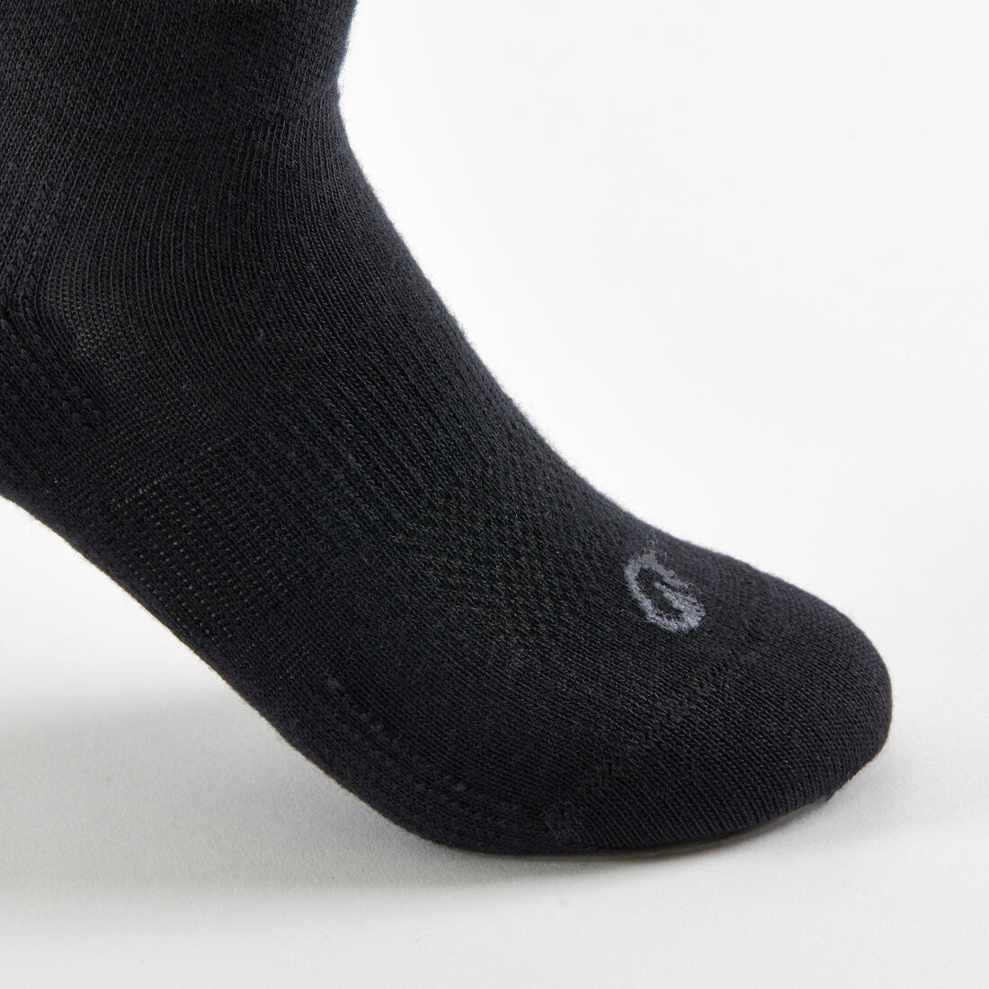 CHAUSSETTES DE SPORT ENFANT MI-HAUTES RS 160  BLANC MARINE LOT DE 3
