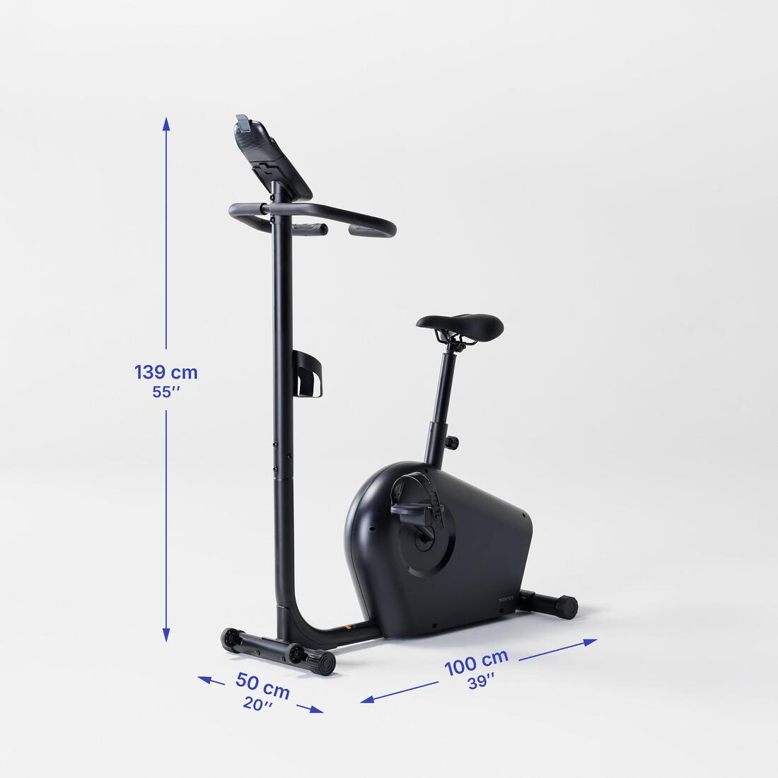 Vélo d'appartement avec résistance motorisée, EB140 B, garanti par Decathlon