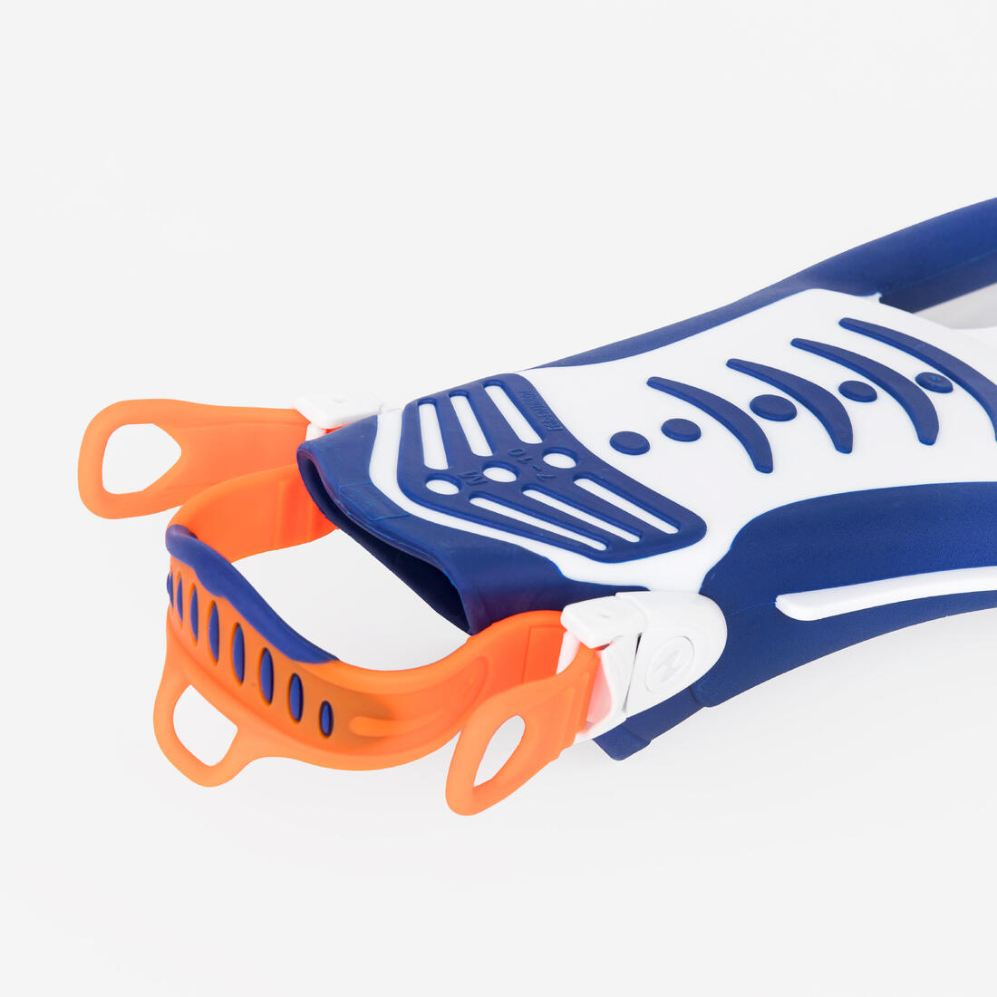Palmes de snorkeling courtes à talons ouverts raglables - Zinger 2.0 bleu