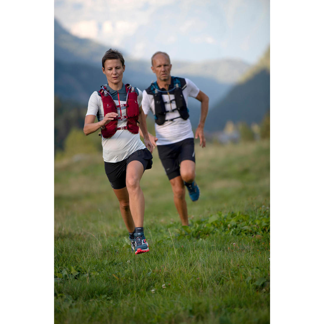 Chaussures de trail running pour homme XT7 bleue et bronze