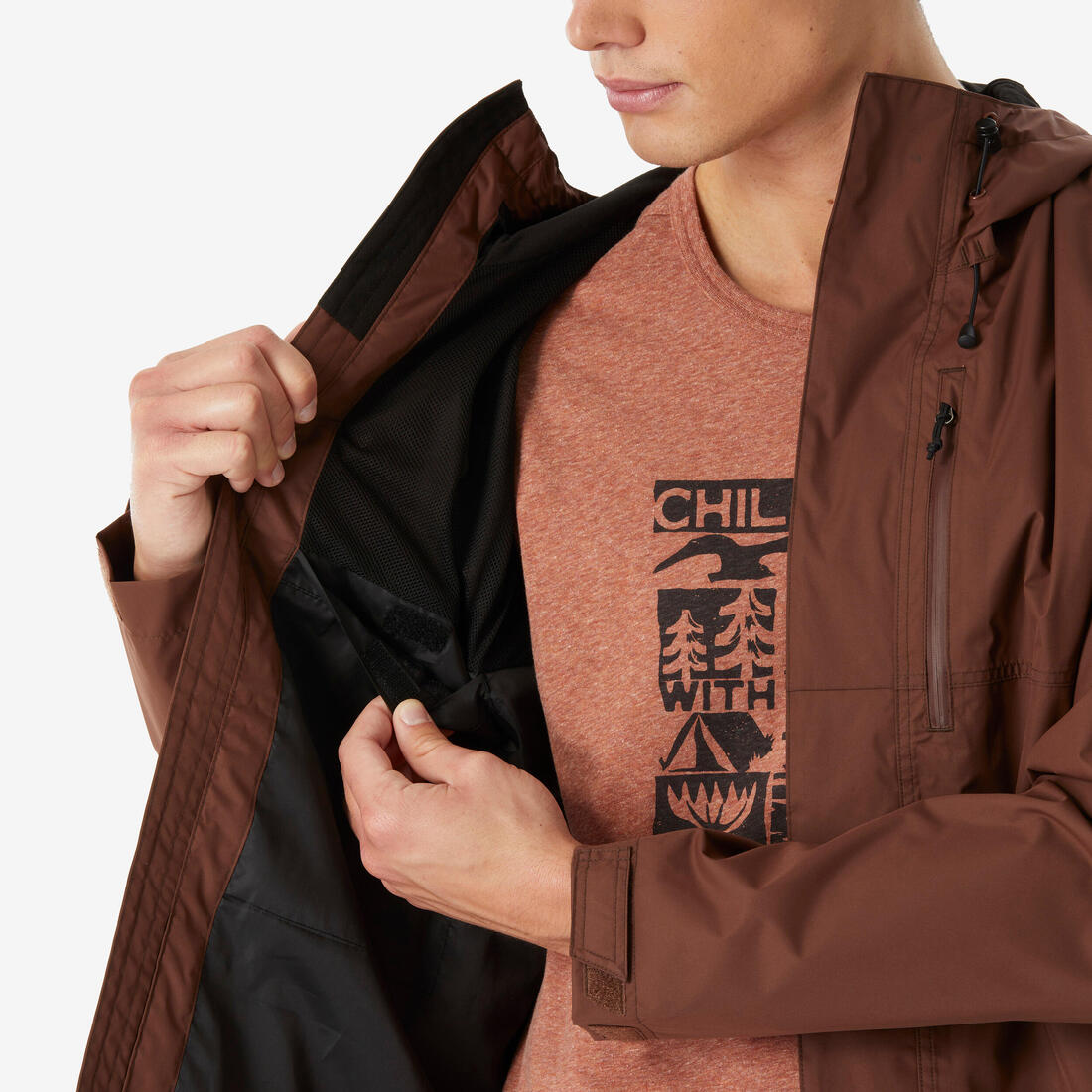 Veste de randonnée imperméable homme, NH500