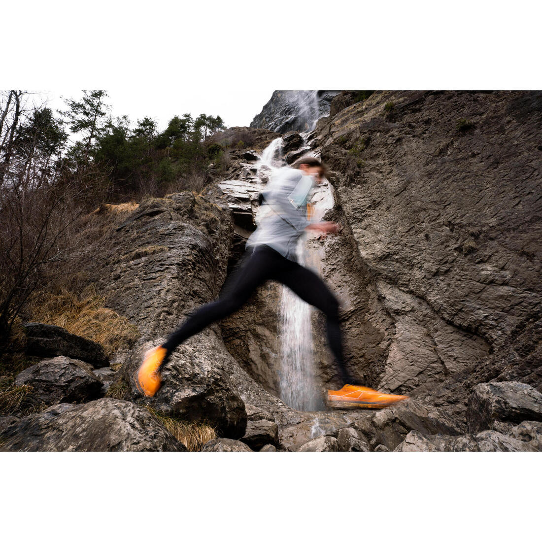 Chaussures de running trail homme, Kiprun race ultra mango, orange