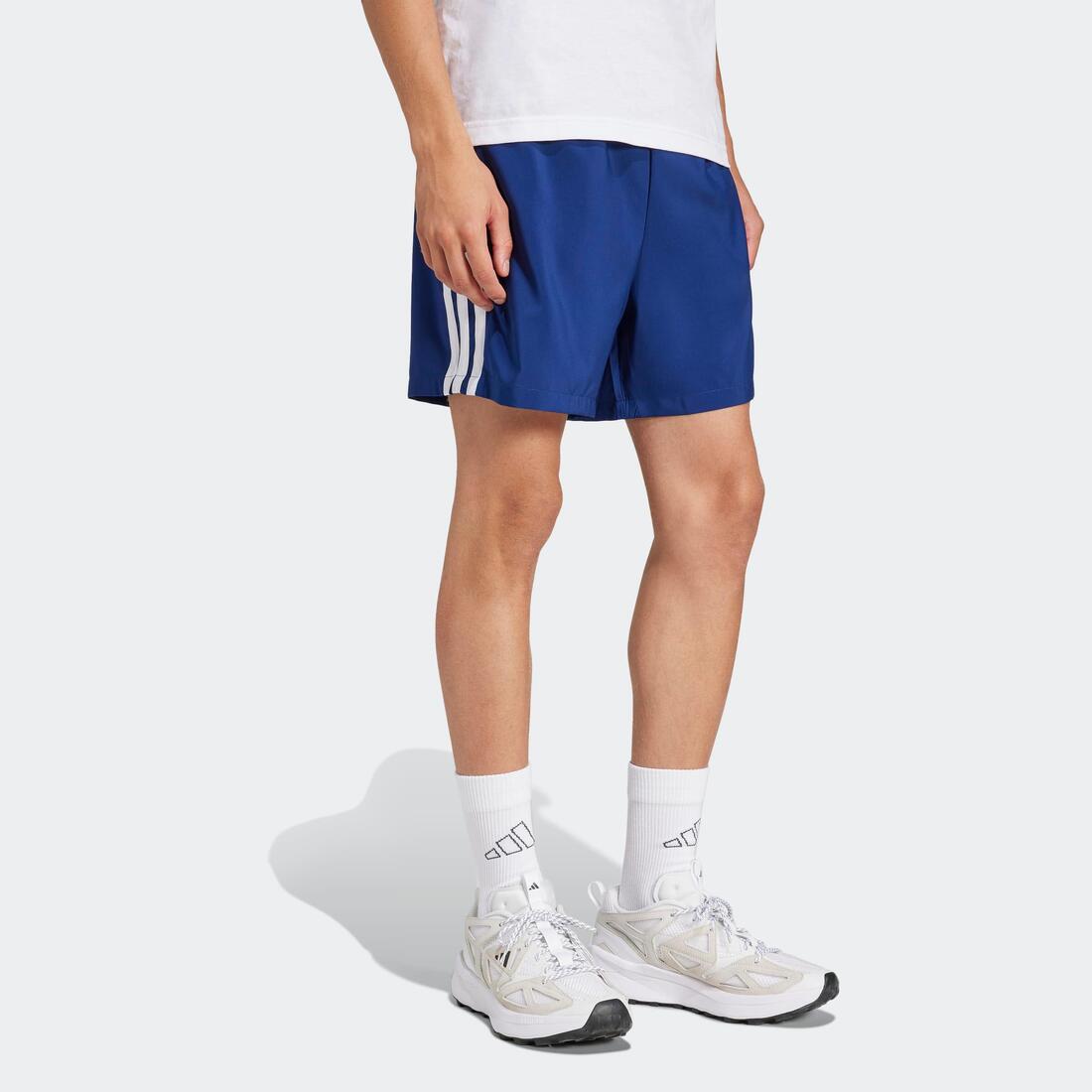 Short de fitness homme, bleu