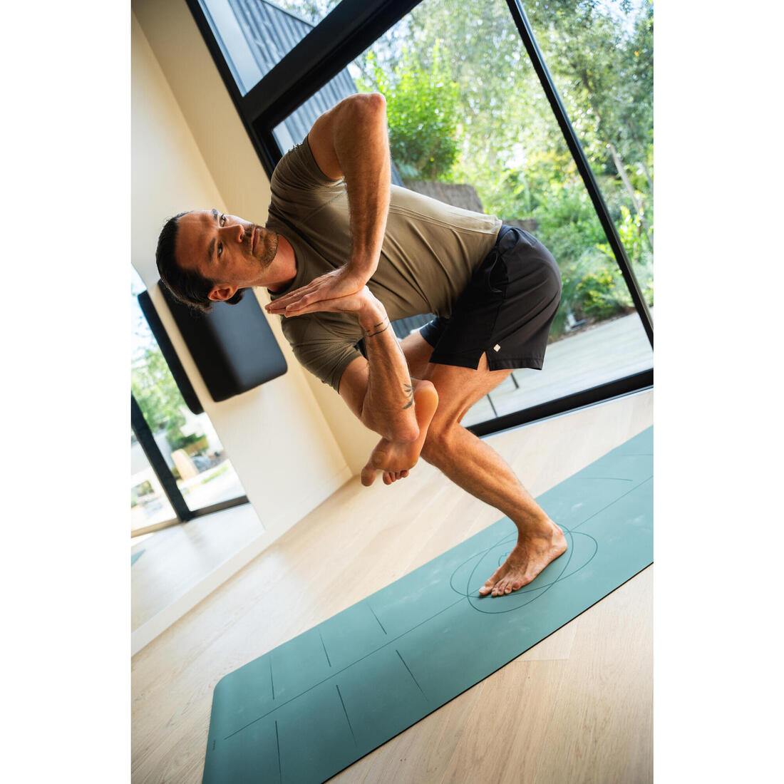 T-shirt de yoga seconde peau manches courtes homme