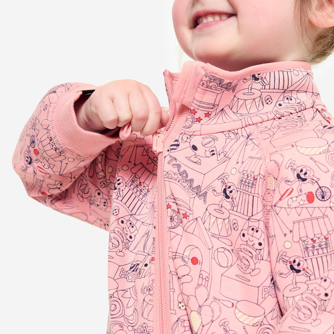 Veste zippée réversible enfant mixte, Imprimé