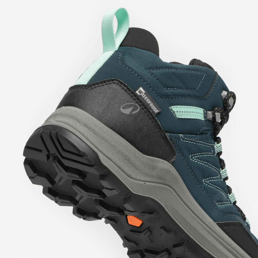Chaussures imperméables de randonnée montagne - MH100 Mid Vert - Femme