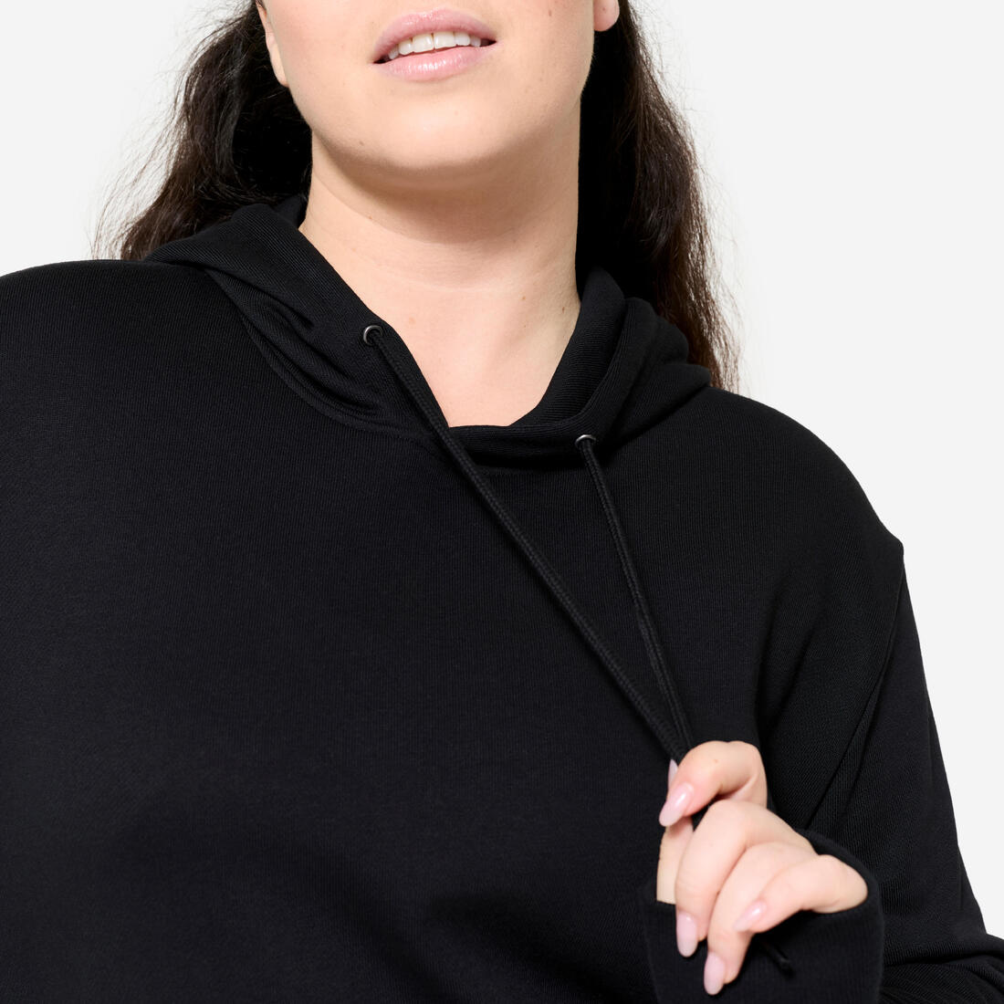 Sweat à capuche en coton fitness femme