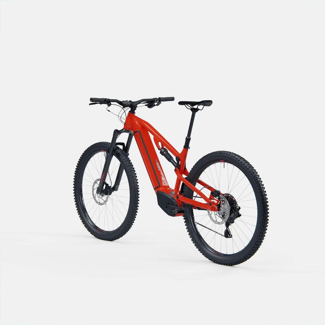 Vélo VTT électrique tout suspendu 29" - E-EXPL 520 S Rouge vif