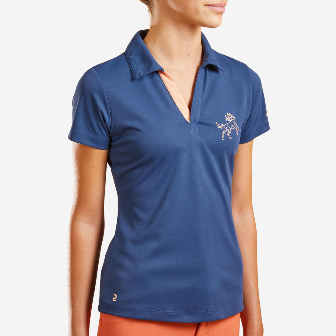 Polo équitation manches courtes léger mesh Enfant - 500