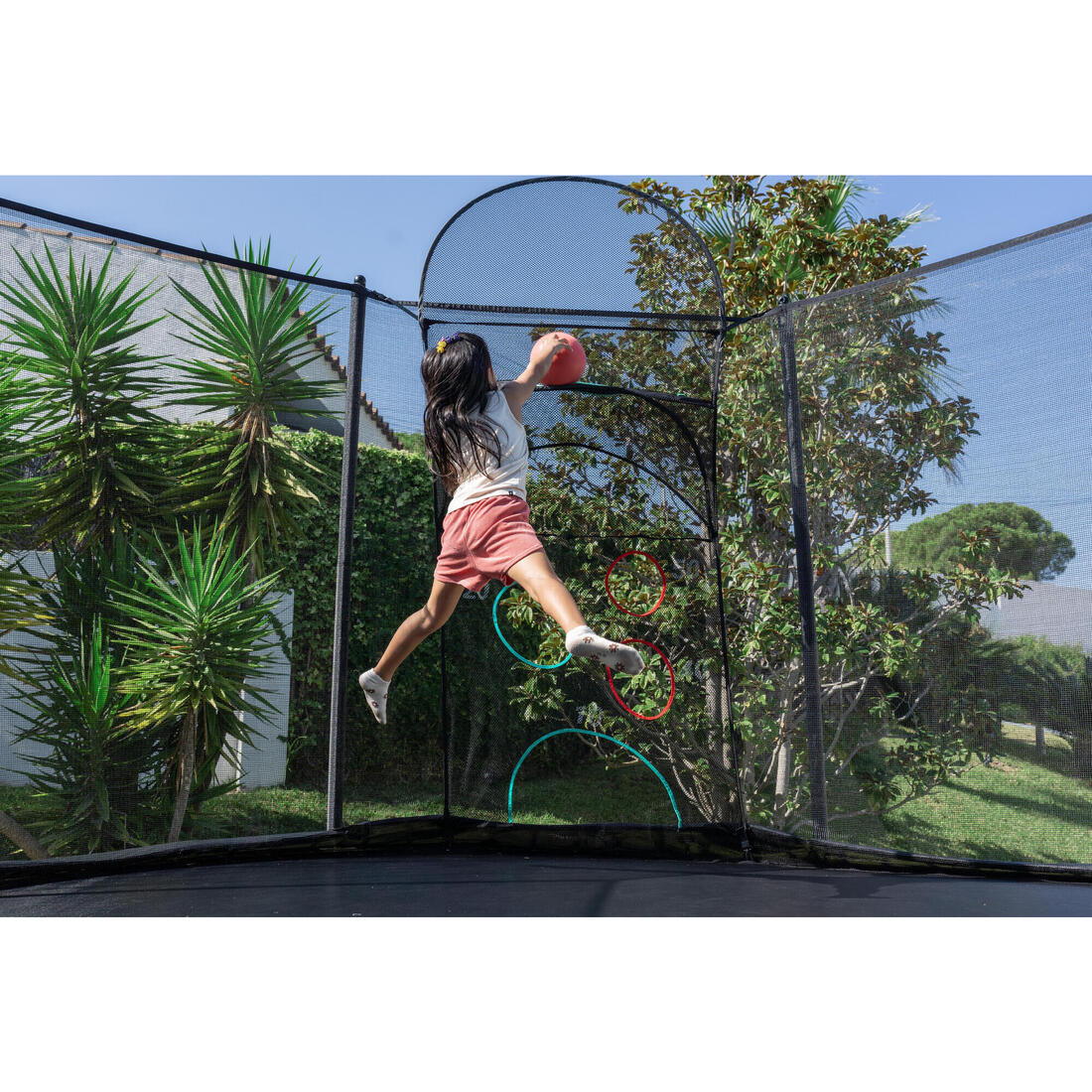 Trampoline 360 avec filet de protection - montage sans outil