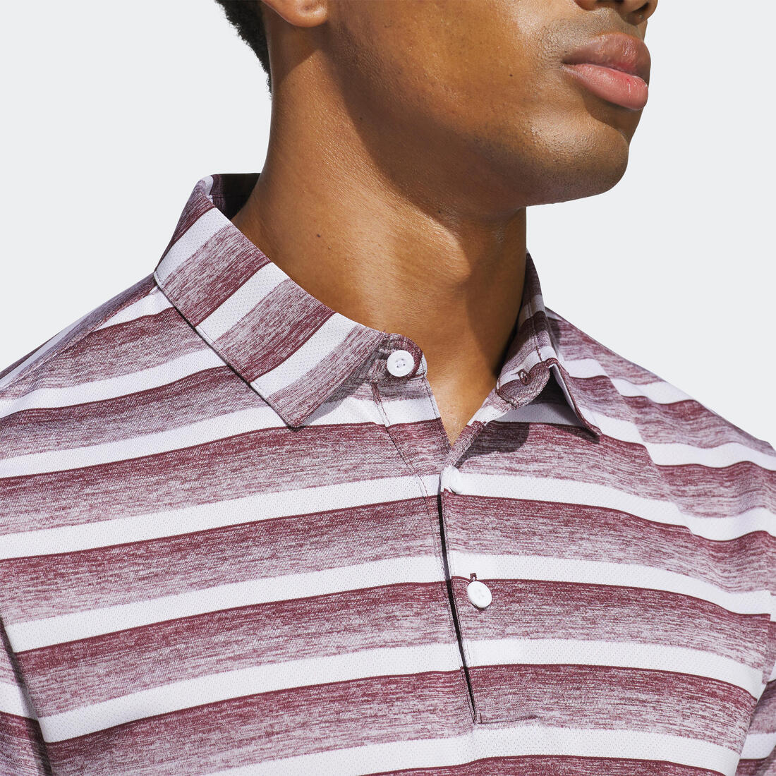 Polo golf homme, Adidas rayures blanc et bordeaux