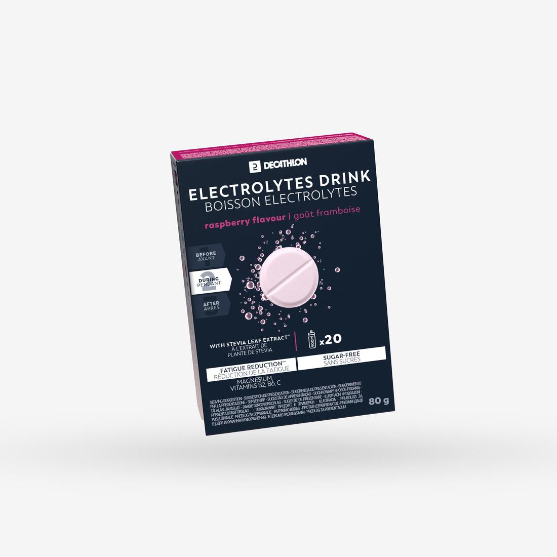 Boisson électrolytes sans sucre en tablettes effervescentes citron, x20