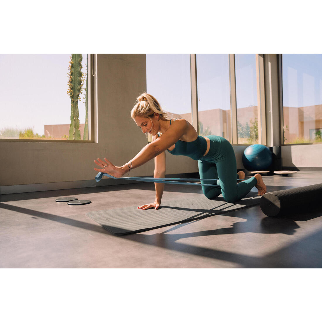 BANDE ÉLASTIQUE PILATES RÉSISTANCE 2 KG - BLEU