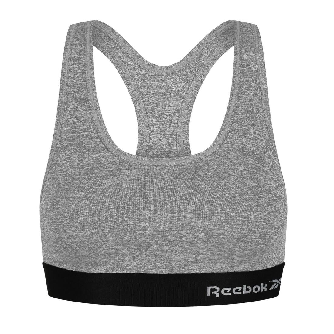 Brassière de fitness maintien modéré femme, grise