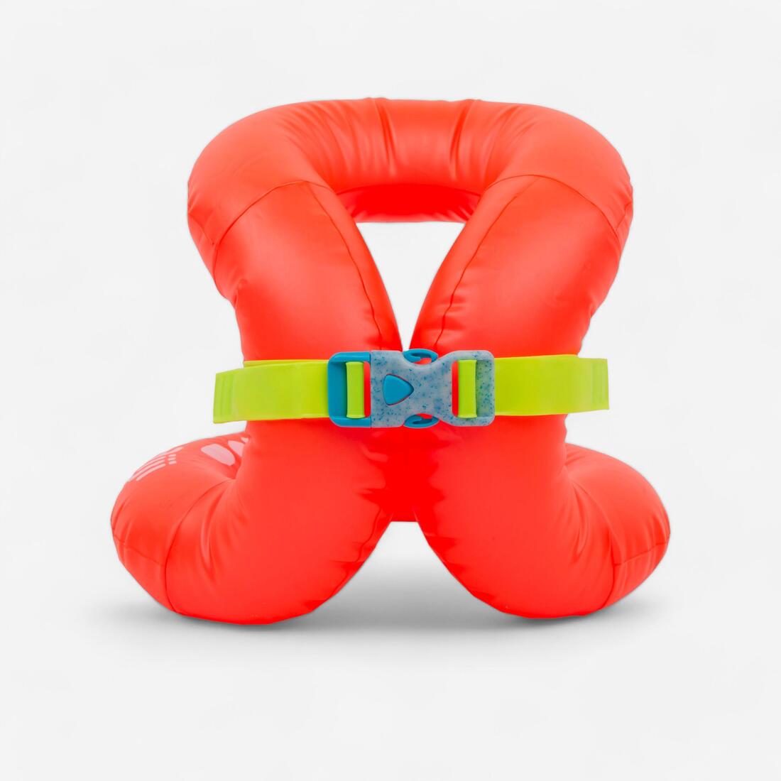 Gilet de natation gonflable 19-30 kg - orange – orange flamme fluo