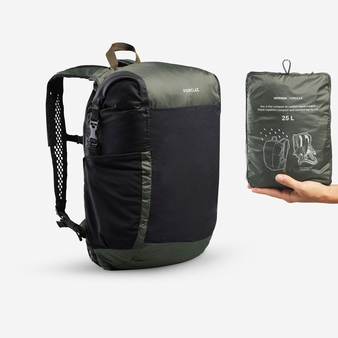 Sac à dos de poche pliable et imperméable 25L, Travel