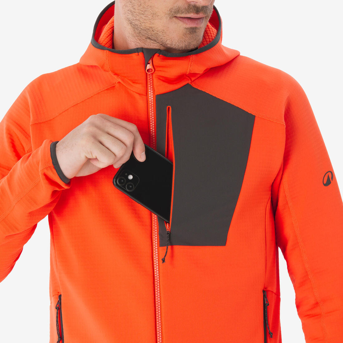 Polaire de randonnée montagne homme, MH500 full zip