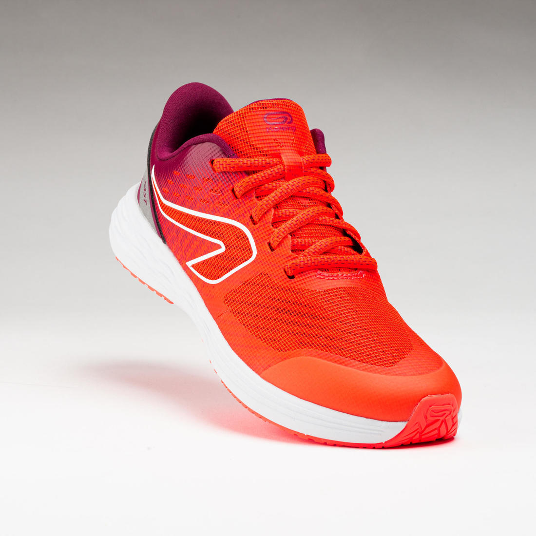 Chaussures de running Enfant -  Kiprun fast noires jaunes