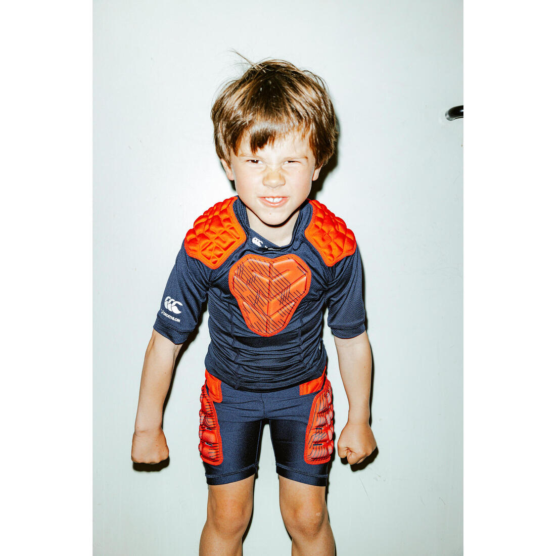 Sous-short de protection de rugby Enfant - R500 Decathlon | Canterbury bleu
