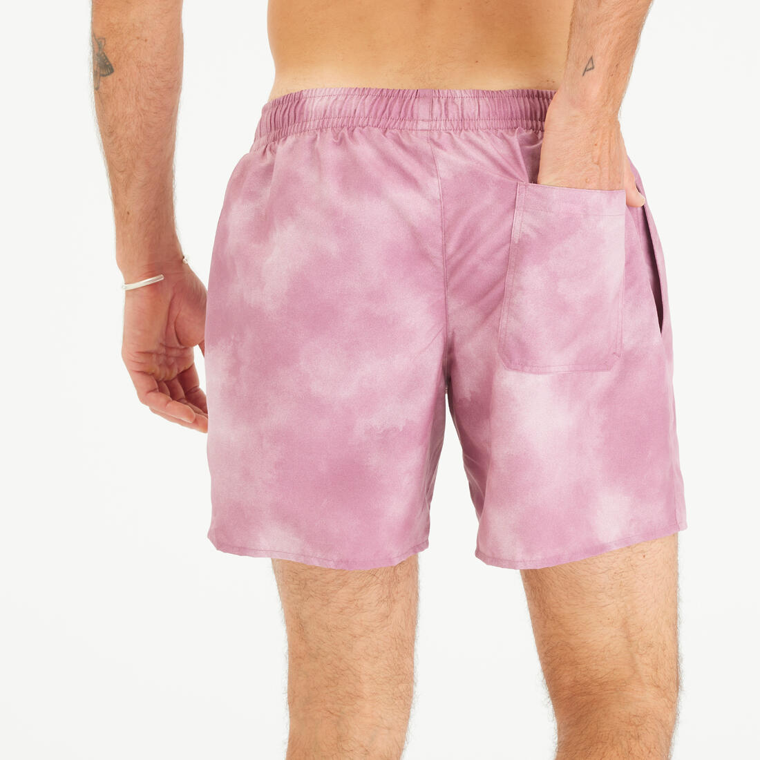 Boardshort surf 100 15" POPSTRIPE BLUE