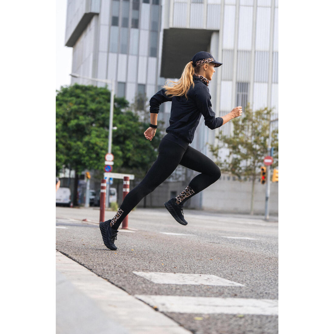 Legging running & trail femme - kiprun run 900 light noir