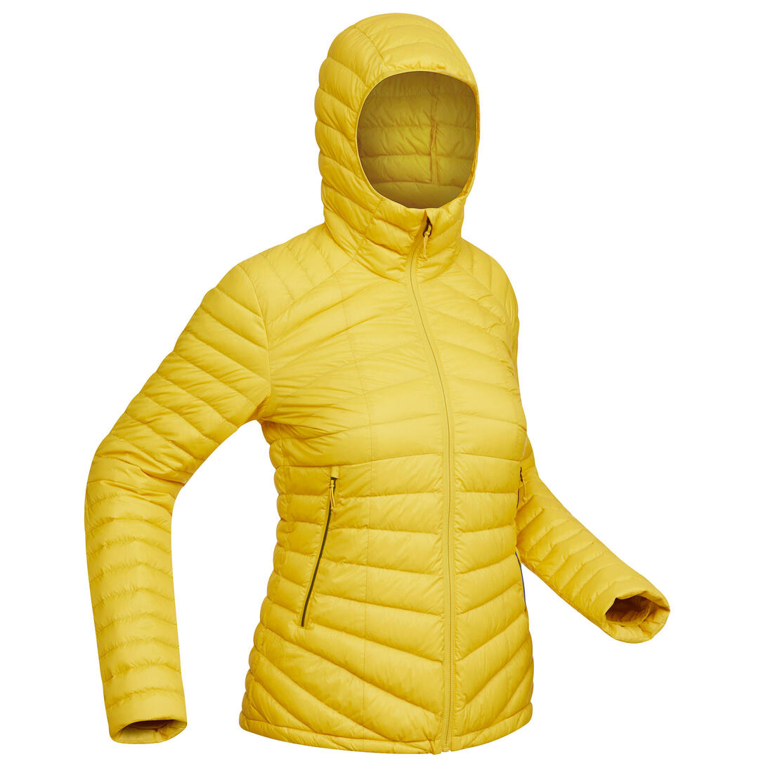 Doudoune à capuche en duvet de trek montagne - mt100 -5 °c - femme
