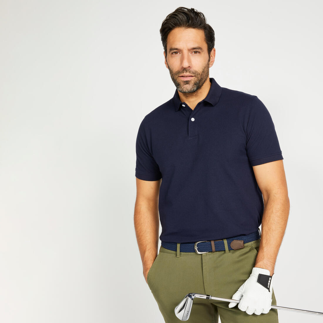 Polo de golf en coton polyester manches courtes homme, MW500