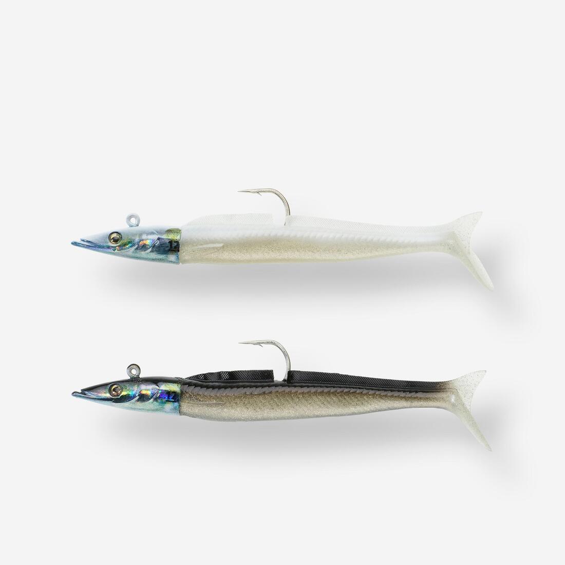 COMBO leurres souples shad lançon EELO 110 8gr AYU/BLEU