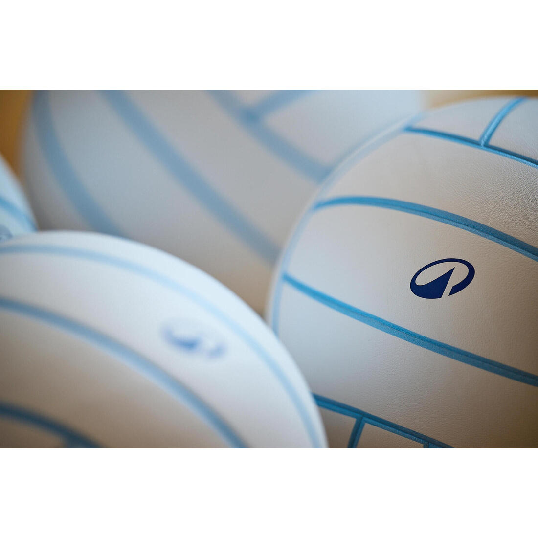 Ballon de volley-ball V500 gris, bleu et