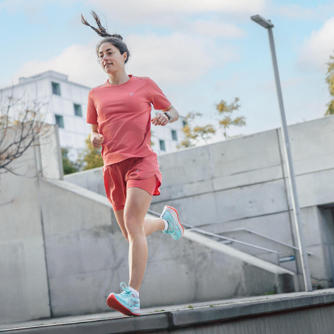 Chaussure de running femme, Asics Gel Stratus 5 turquoise et